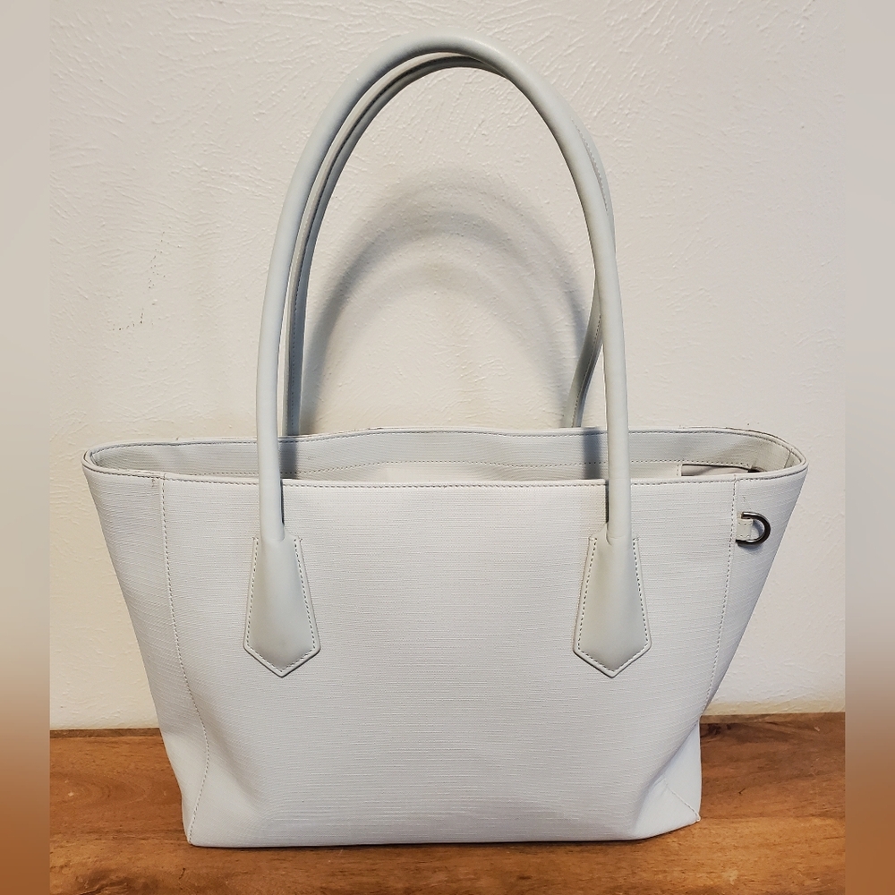 Dagne Dover Bleecker Blush Signature Legend Tote Light Blue/Grey